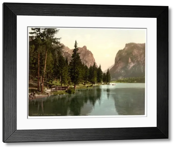 Framed Print : Toblach Lake, Tyrol, Austro-Hungary Framed Print : Toblach Lake, Tyrol, Austro-Hungary