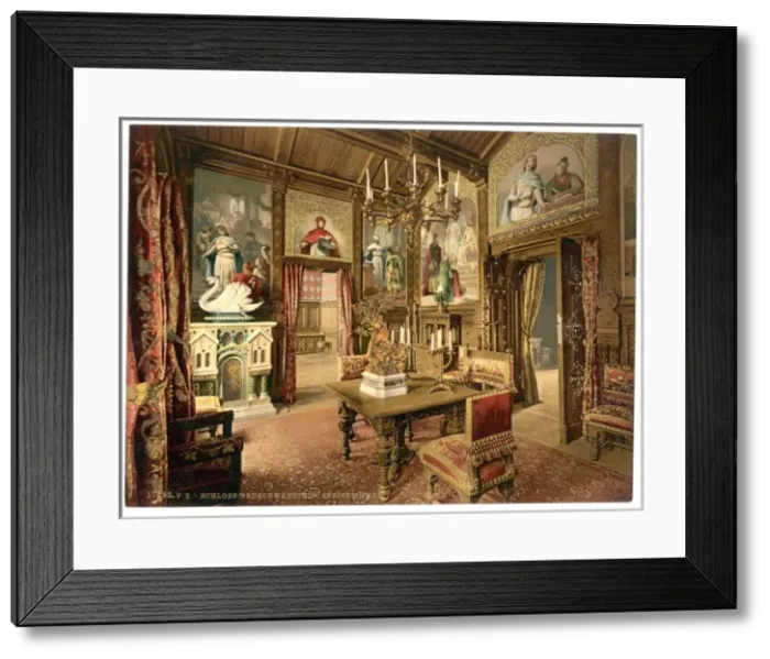 Framed Print : Dining room, Neuschwanstein Castle, Upper Bavaria, Germany Framed Print : Dining room, Neuschwanstein Castle, Upper Bavaria, Germany