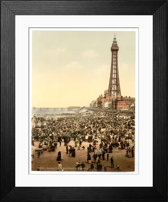 Framed Print : The tower with beach, Blackpool, England Framed Print : The tower with beach, Blackpool, England