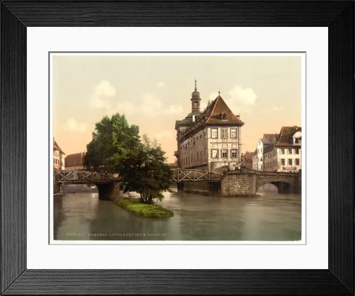 Framed Print : Lower bridge and rathhaus, Bamberg, Bavaria, Germany Framed Print : Lower bridge and rathhaus, Bamberg, Bavaria, Germany