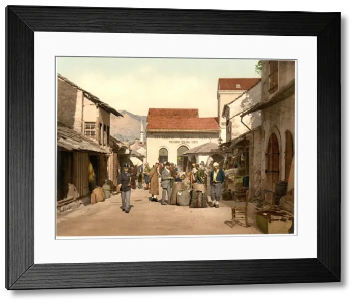 Framed Print : Mostar, Cafe Luft, Herzegowina, Austro-Hungary Framed Print : Mostar, Cafe Luft, Herzegowina, Austro-Hungary