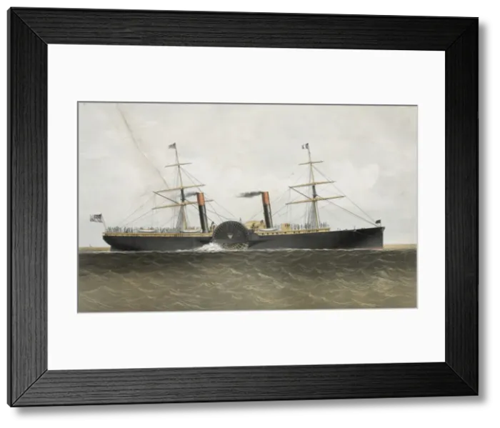 Framed Print : Steamship Adriatic 5, 888 tons, 1350 horse power: George Stee Framed Print : Steamship Adriatic 5, 888 tons, 1350 horse power: George Stee