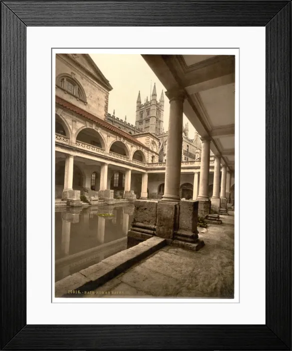 Framed Print : Roman Baths and Abbey, III, Bath, England Framed Print : Roman Baths and Abbey, III, Bath, England
