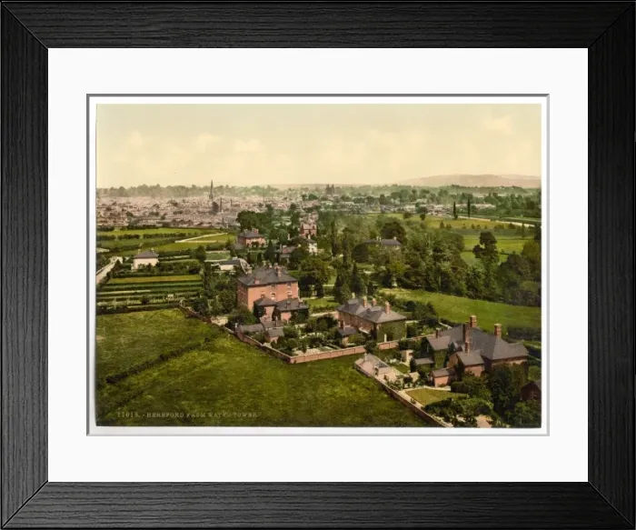 Framed Print : From water tower, Hereford, England Framed Print : From water tower, Hereford, England