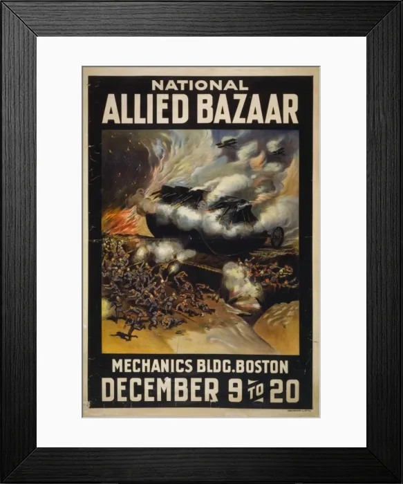 Framed Print : National allied bazaar Mechanics Bldg. Boston December 9 to Framed Print : National allied bazaar Mechanics Bldg. Boston December 9 to