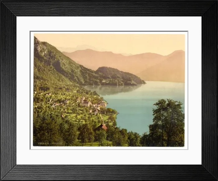 Framed Print : Vitznau, railway, Rigi, Switzerland Framed Print : Vitznau, railway, Rigi, Switzerland
