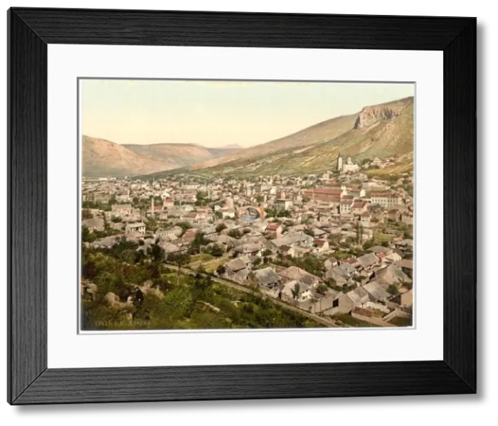 Framed Print : Mostar, general view, Herzegowina, Austro-Hungary Framed Print : Mostar, general view, Herzegowina, Austro-Hungary
