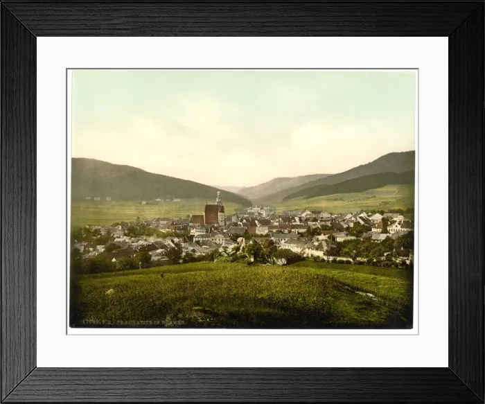 Framed Print : Prachatitz, Bohemian Switzerland, Bohemia, Austro-Hungary Framed Print : Prachatitz, Bohemian Switzerland, Bohemia, Austro-Hungary