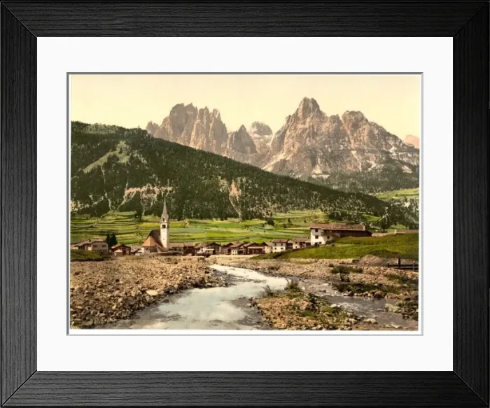 Framed Print : Fassathal (i. e. Fassatal), St. Nicolo and Rosengarten, Tyro Framed Print : Fassathal (i. e. Fassatal), St. Nicolo and Rosengarten, Tyro