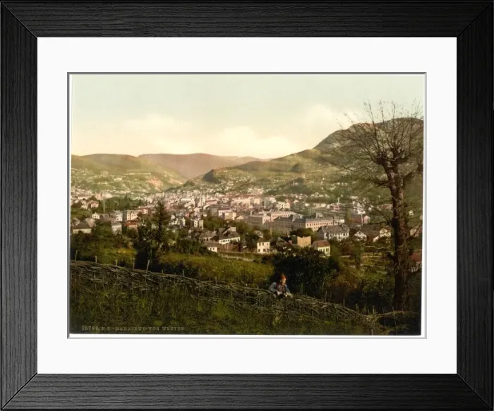 Framed Print : Sarajcvo (i. e. Sarajevo), from the west, Bosnia, Austro-Hun Framed Print : Sarajcvo (i. e. Sarajevo), from the west, Bosnia, Austro-Hun