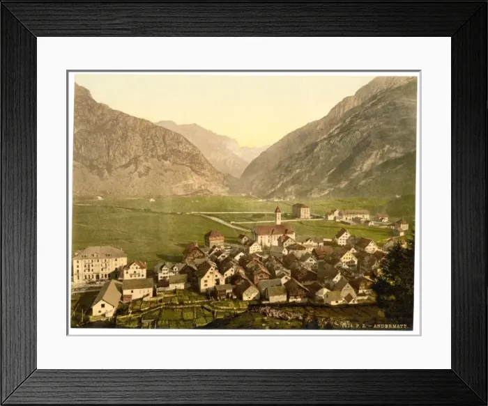 Framed Print : General view, Andermatt, Switzerland Framed Print : General view, Andermatt, Switzerland