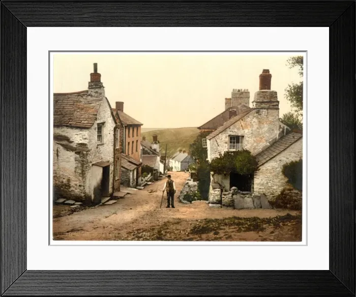 Framed Print : Boscastle, the village street, Cornwall, England Framed Print : Boscastle, the village street, Cornwall, England
