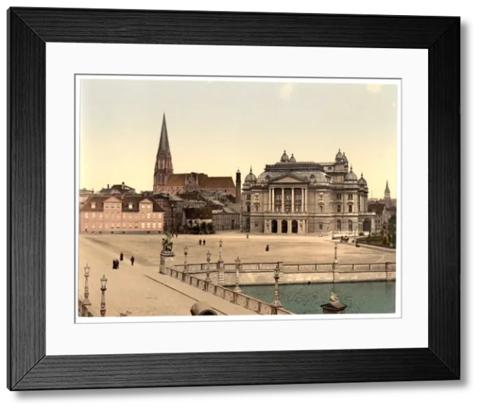 Framed Print : The theatre and cathedral, Schwerin, Mecklenburg-Schwerin, G Framed Print : The theatre and cathedral, Schwerin, Mecklenburg-Schwerin, G