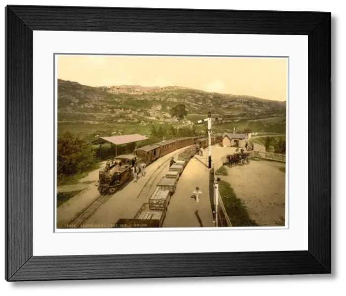 Framed Print : Railway, Tan-y-Bwlch, Festiniog (i. e. Ffestiniog), Wales Framed Print : Railway, Tan-y-Bwlch, Festiniog (i. e. Ffestiniog), Wales