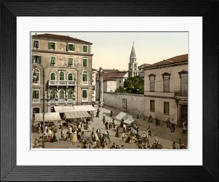 Framed Print : Zara, Erbe Square, Dalmatia, Austro-Hungary Framed Print : Zara, Erbe Square, Dalmatia, Austro-Hungary