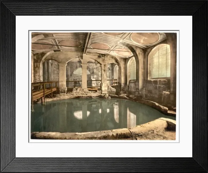 Framed Print : Roman Baths and Abbey, Circular Bath, Bath, England Framed Print : Roman Baths and Abbey, Circular Bath, Bath, England