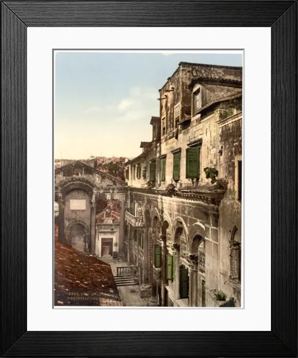 Framed Print : Spalato, Diocletians Palace, the Peristyle, Dalmatia, Austr Framed Print : Spalato, Diocletians Palace, the Peristyle, Dalmatia, Austr