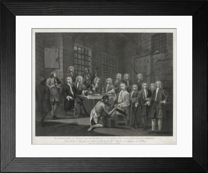 Framed Print : Bainbridge on trial for murder by a committee of the House o Framed Print : Bainbridge on trial for murder by a committee of the House o