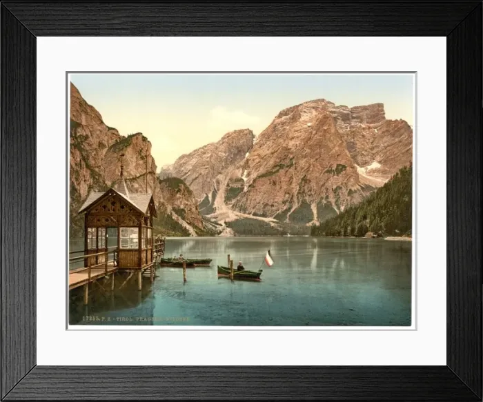 Framed Print : Pragse, Wilsee (i. e. Wildsee), toward Sulden, Tyrol, Austro Framed Print : Pragse, Wilsee (i. e. Wildsee), toward Sulden, Tyrol, Austro