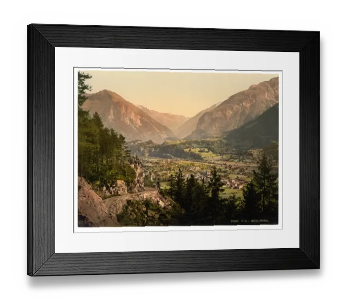 Framed Print : General view of Meiringen, Bernese Oberland, Switzerland Framed Print : General view of Meiringen, Bernese Oberland, Switzerland