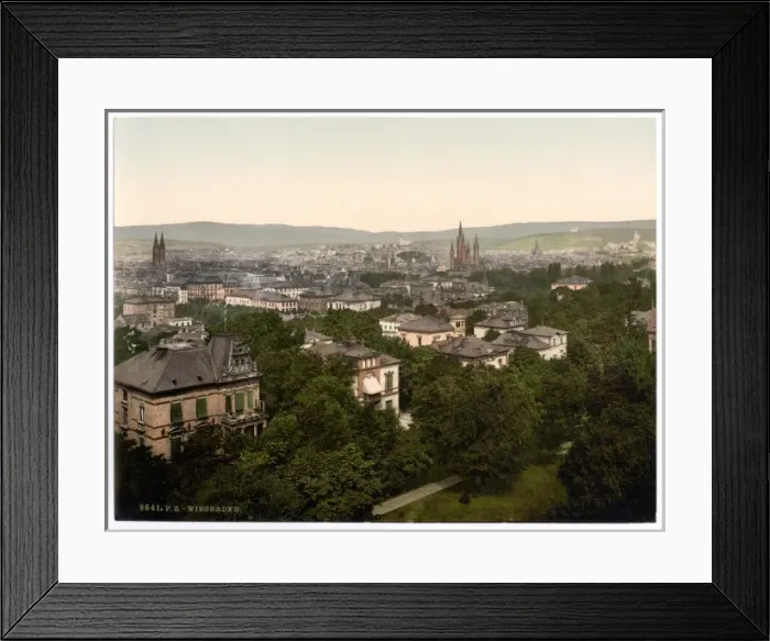 Framed Print : General view, Wiesbaden, Hesse-Nassau, Germany Framed Print : General view, Wiesbaden, Hesse-Nassau, Germany