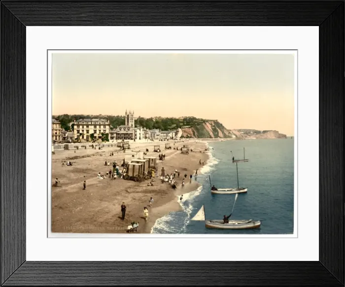 Framed Print : The beach, Teignmouth, England Framed Print : The beach, Teignmouth, England