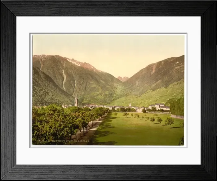 Framed Print : Martigny and Forclay Pass, Valais, Alps of, Switzerland Framed Print : Martigny and Forclay Pass, Valais, Alps of, Switzerland