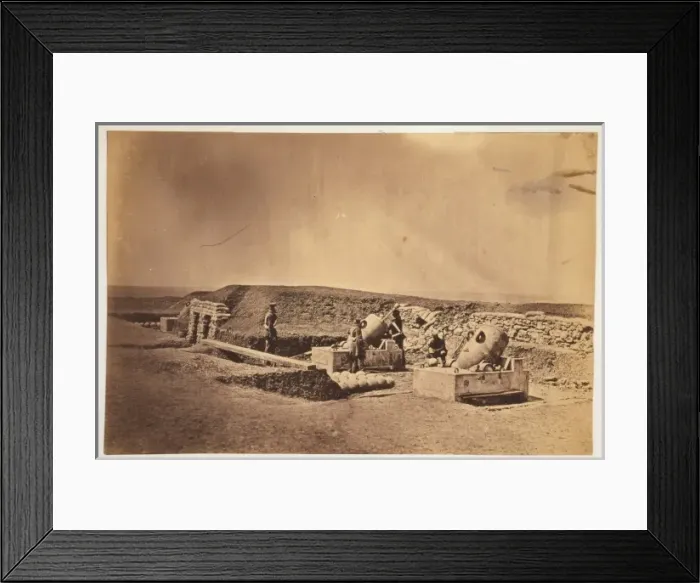 Framed Print : Mortar batteries in front of Picquet house Light Division Framed Print : Mortar batteries in front of Picquet house Light Division