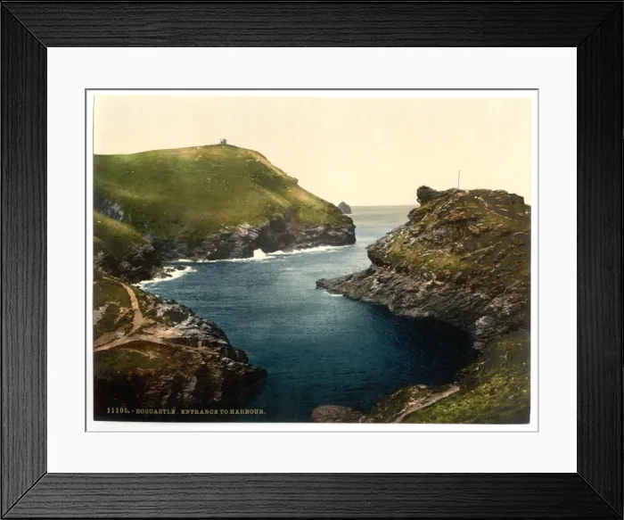 Framed Print : Boscastle, entrance to harbor, Cornwall, England Framed Print : Boscastle, entrance to harbor, Cornwall, England
