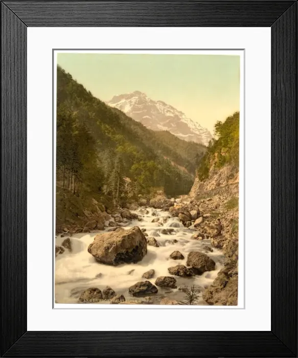 Framed Print : Klonthal, on the Klothal Road (Lontschtobel and Ruche Garnis Framed Print : Klonthal, on the Klothal Road (Lontschtobel and Ruche Garnis