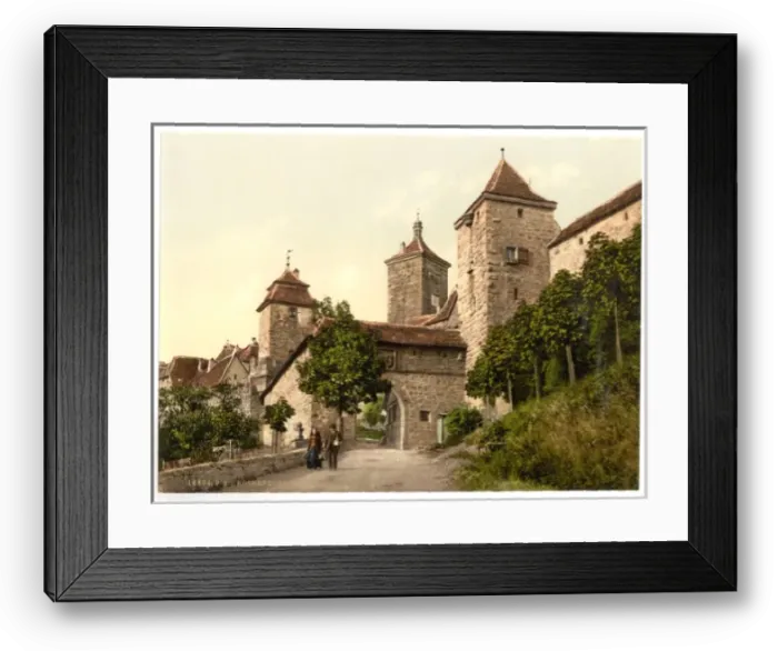 Framed Print : Entrance to Kobolzeller (i. e. Kobolzeller Tor), Rothenburg ( Framed Print : Entrance to Kobolzeller (i. e. Kobolzeller Tor), Rothenburg (