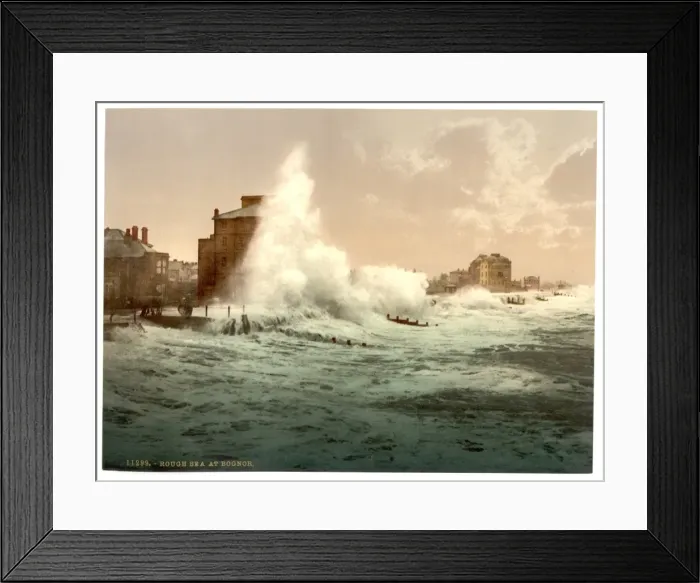 Framed Print : Rough sea, Bognor, England Framed Print : Rough sea, Bognor, England