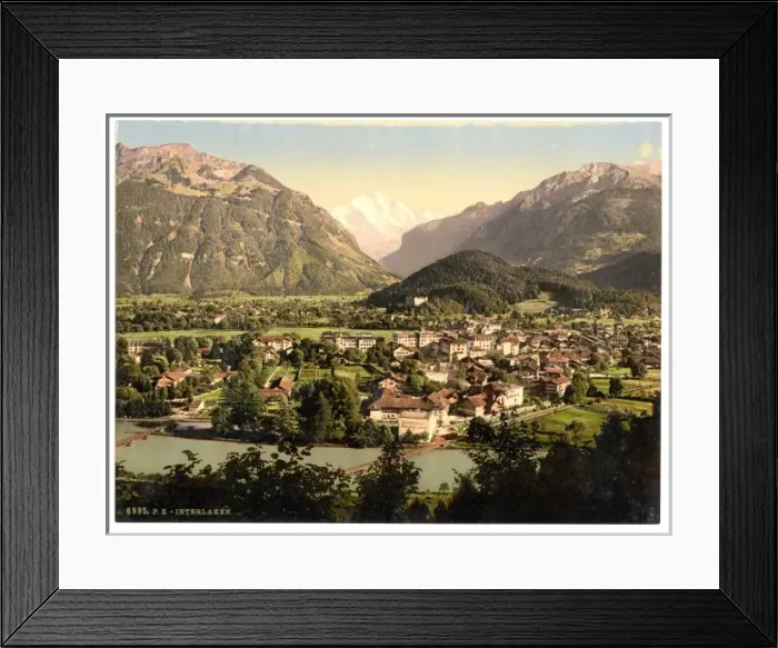 Framed Print : Interlaken, and the Jungfrau, general view, Bernese Oberland Framed Print : Interlaken, and the Jungfrau, general view, Bernese Oberland