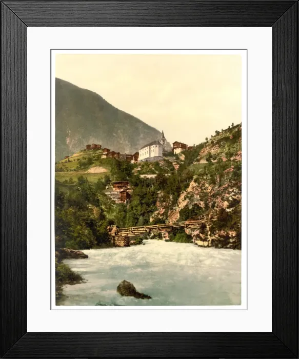 Framed Print : Stalden, general view, Valais, Alps of, Switzerland Framed Print : Stalden, general view, Valais, Alps of, Switzerland