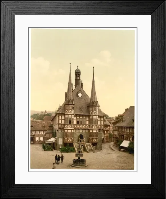 Framed Print : The town hall, Wernigerode, Hartz, Germany Framed Print : The town hall, Wernigerode, Hartz, Germany