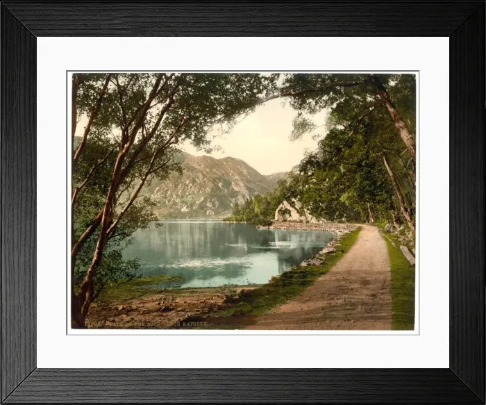 Framed Print : Loch Katrine path by the Loch, Trossachs, Scotland Framed Print : Loch Katrine path by the Loch, Trossachs, Scotland