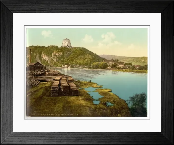Framed Print : Kelheim and Liberation Hall, Bavaria, Germany Framed Print : Kelheim and Liberation Hall, Bavaria, Germany