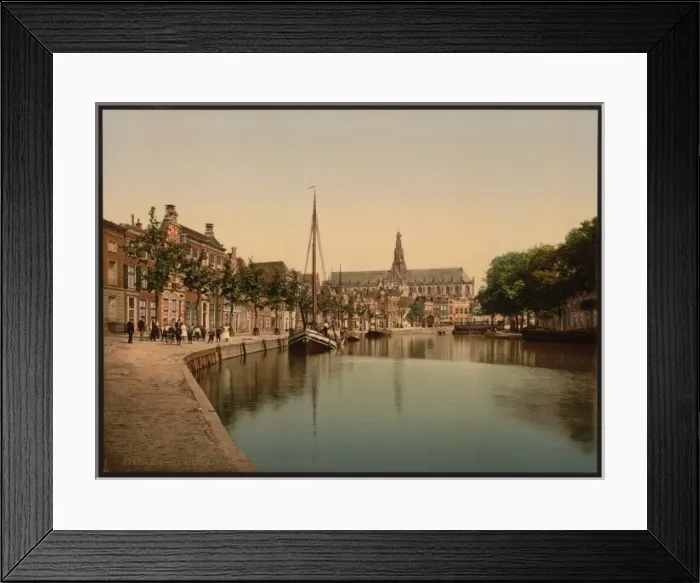 Framed Print : Peat Market and Great Church, Haarlem, Holland