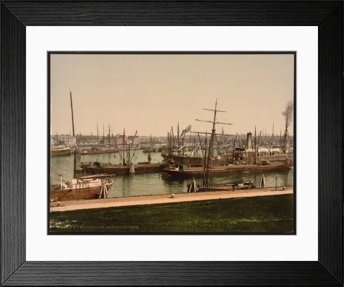 Framed Print : The Rhine port, Rotterdam, Holland Framed Print : The Rhine port, Rotterdam, Holland