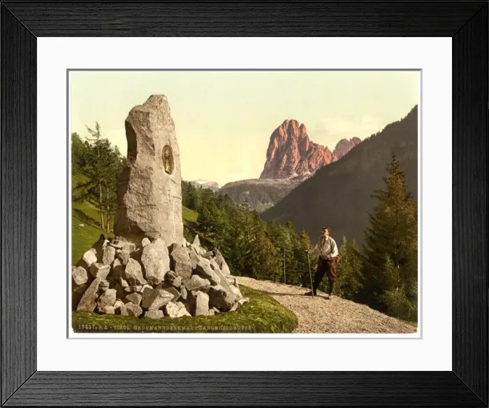 Framed Print : Grohmann Monument, Tyrol, Austro-Hungary Framed Print : Grohmann Monument, Tyrol, Austro-Hungary
