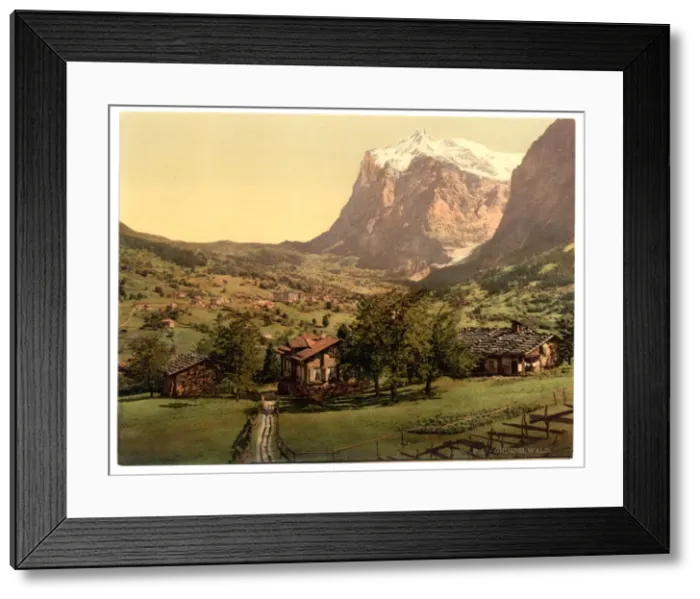 Framed Print : Grindelwald, general view, Bernese Oberland, Switzerland Framed Print : Grindelwald, general view, Bernese Oberland, Switzerland