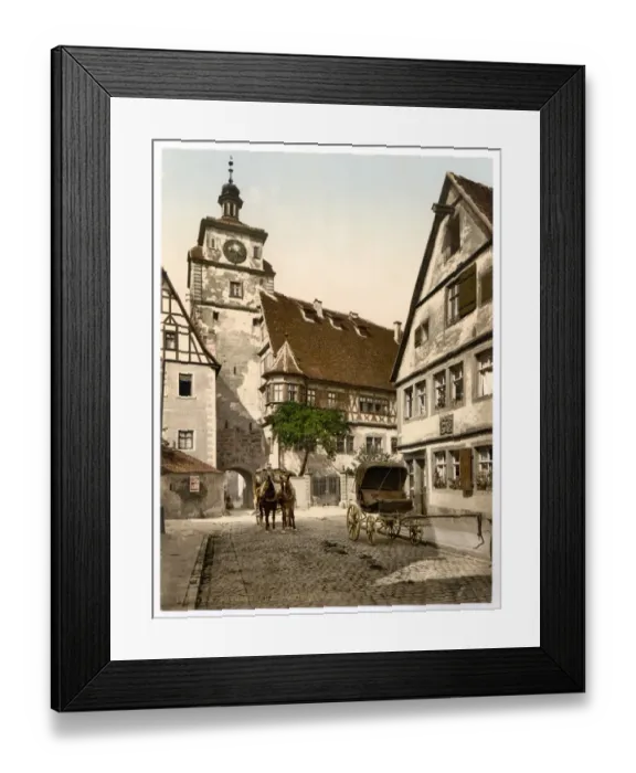 Framed Print : White Tower (i. e. Weisser Turm), Rothenburg (i. e. ob der Tau Framed Print : White Tower (i. e. Weisser Turm), Rothenburg (i. e. ob der Tau