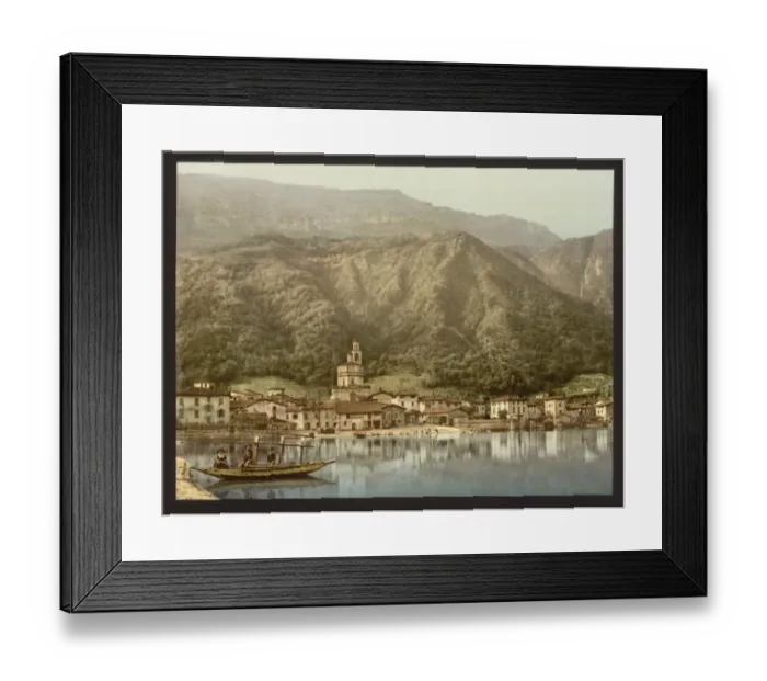 Framed Print : Waterfront, Campione (i. e. Campione d Italia, Lake Lugano) Framed Print : Waterfront, Campione (i. e. Campione d Italia, Lake Lugano)