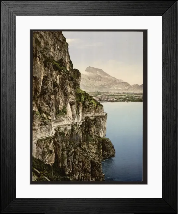 Framed Print : Ponale Road and view of Riva, Lake Garda, Italy Framed Print : Ponale Road and view of Riva, Lake Garda, Italy