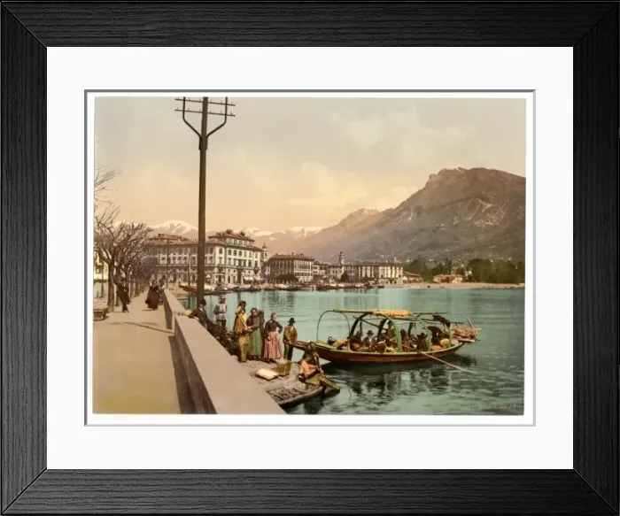 Framed Print : Lugano, on the quay, Tessin, Switzerland Framed Print : Lugano, on the quay, Tessin, Switzerland
