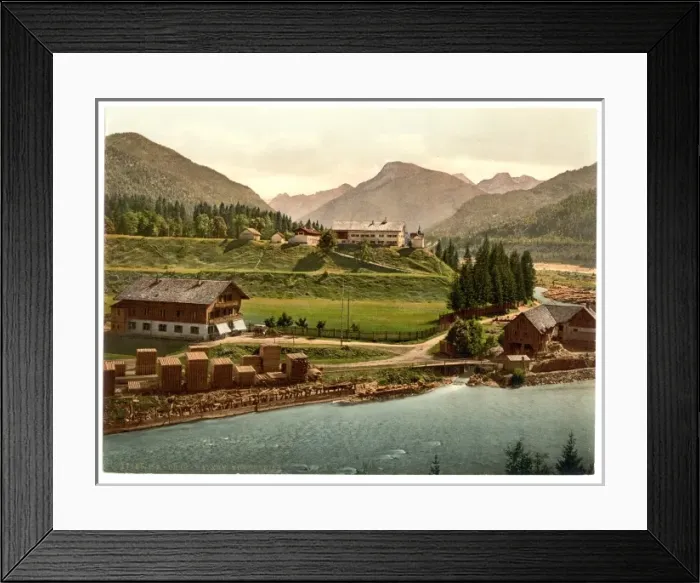 Framed Print : Vorderriss, general view, Upper Bavaria, Germany Framed Print : Vorderriss, general view, Upper Bavaria, Germany