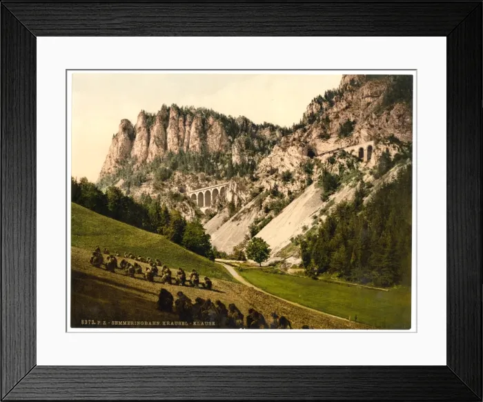 Framed Print : Semmering Railway to Krausel Krause (i. e. Krauselklause), S Framed Print : Semmering Railway to Krausel Krause (i. e. Krauselklause), S