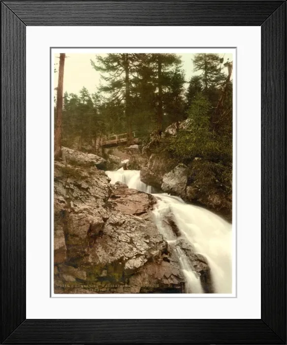 Framed Print : Upper Engadine, Bernina Falls near Morteratsch, Grisons, Swi Framed Print : Upper Engadine, Bernina Falls near Morteratsch, Grisons, Swi