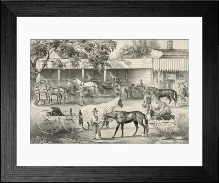 Framed Print : A stopping place on the road: the horse shed Framed Print : A stopping place on the road: the horse shed