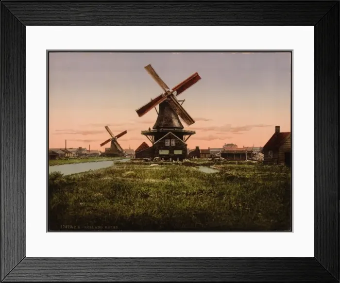 Framed Print : Two windmills, Holland Framed Print : Two windmills, Holland